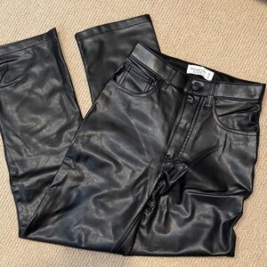 A&F High Rise 90s Relaxed Vegan Leather Pant